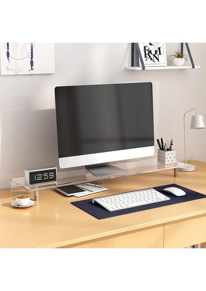 Monitör Yükseltici Pleksi 37X20X5CM - Şeffaf