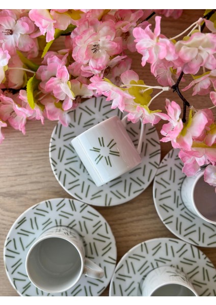 Tamina Desen2 8 Parça 4 Kişilik Kahve Fincanı 90CC