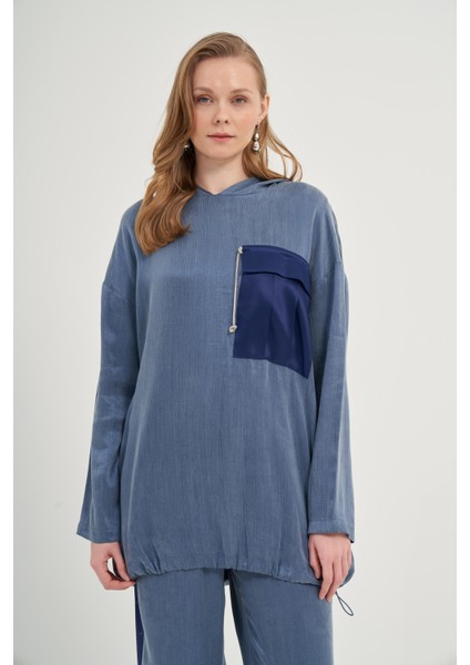 Kadın Cupra Pantolonlu Takım Indigo fiyatları