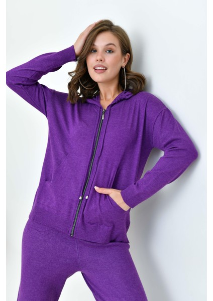 Kadın Fermuarlı Ikili Takım Mor fırsatları