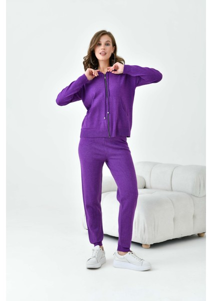 Kadın Fermuarlı Ikili Takım Mor indirimleri