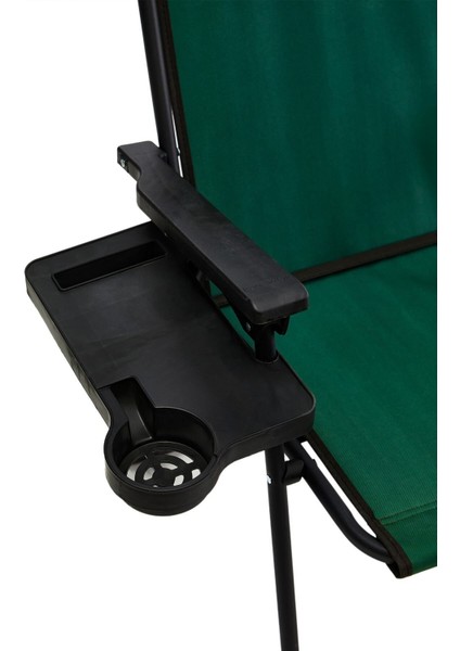 Yeşil Katlanabilir Kamp Sandalyesi ve Mdf Masa Seti, Pratik ve Rahat Kullanım
