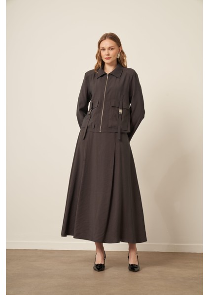 Kadın Kupra Takım Füme