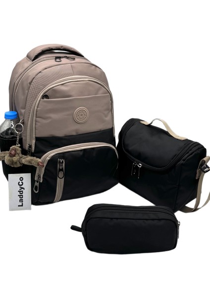 Ilk Okul Çantası 3'lü Seti Unisex Çocuk Ilkokul Çantası LDC-8010