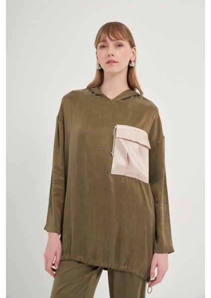 Kadın Cupra Pantolonlu Takım Haki modelleri