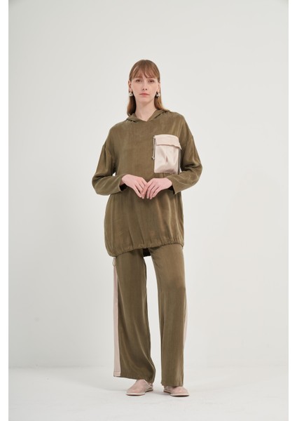 Kadın Cupra Pantolonlu Takım Haki fırsatları