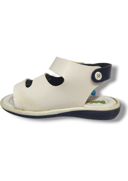 Şirinbebe 1602-20 Anatomik Tek Cırtlı Erkek Çocuk Sandalet Lacivert Beyaz 21-25 modelleri