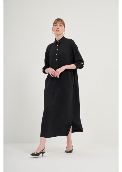 Kadın Tansel Elbise Siyah