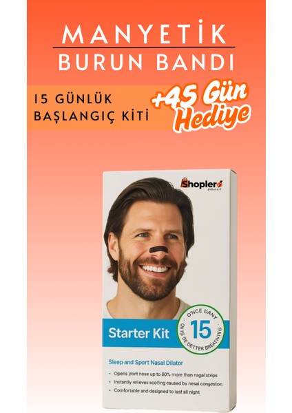 Manyetik Burun Bandı Başlangıç Kiti +45 Gün Hediyeli