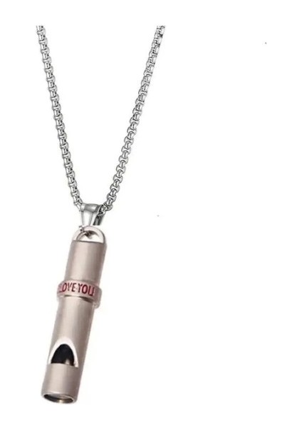 Deprem Düdüğü Çelik Kolye