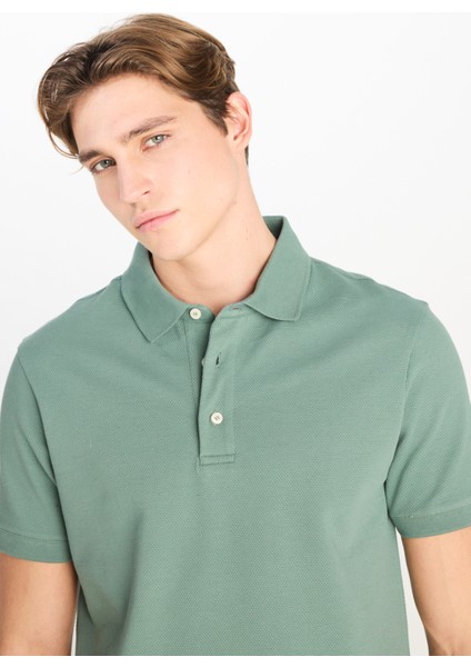 Erkek Regular Fit Pamuklu Yeşil Polo Yaka T-Shirt - L2510551826 fiyatları