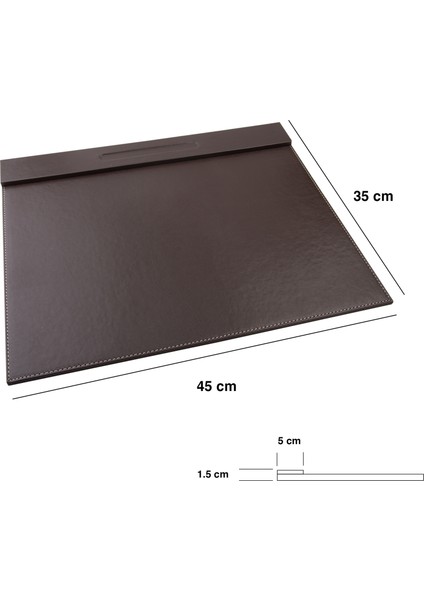 Sümen Masaüstü Tekli Toplantı Odası,otel Odası ve Resepsiyon Sümeni Desk Pad Vegan 35X45 Cm.,kahverengi