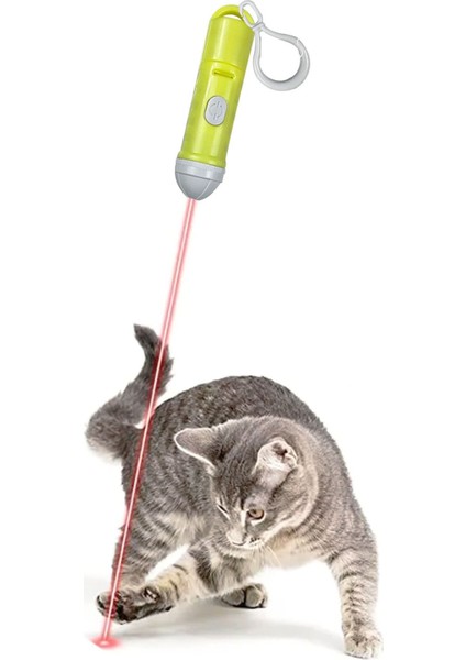 Kedi Oyuncağı Lazer Sarı Renk Kendinden Pilli Anahtarlık