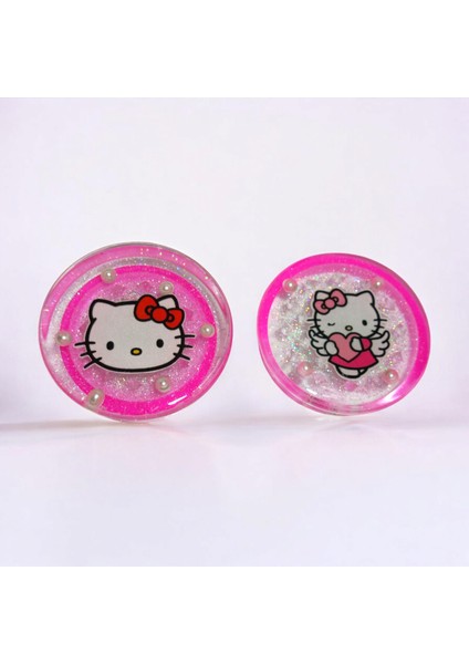 Resinkco Hello Kitty Mıknatıslı Epoksi Grinder El Yapımı Kişiselleştirilebilir Öğütücü