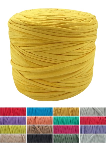 Sarı 044 Penye İp Büyük Boy 650 gr 130 mt Örgü İpi