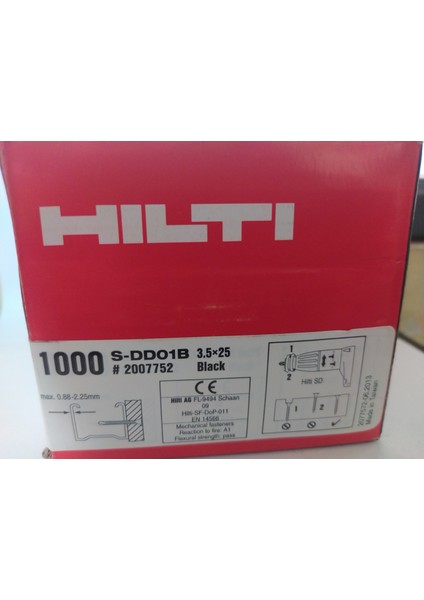 Hıltı SDD01B Alçıpan Vidası Matkap Uclu 3.5*25MM fiyatları