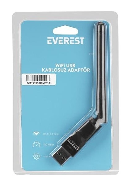 Everest EWN-212 2.4ghz MT7601 Işlemcili 2dbi 150 Mbps Wireless USB Kablosuz Adaptör