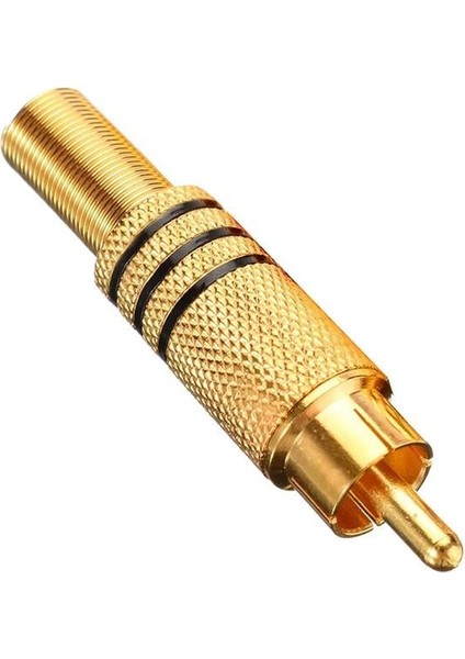 Powermaster PM-1290 Tos Rca Fiş Metal Gold Erkek Konnektör