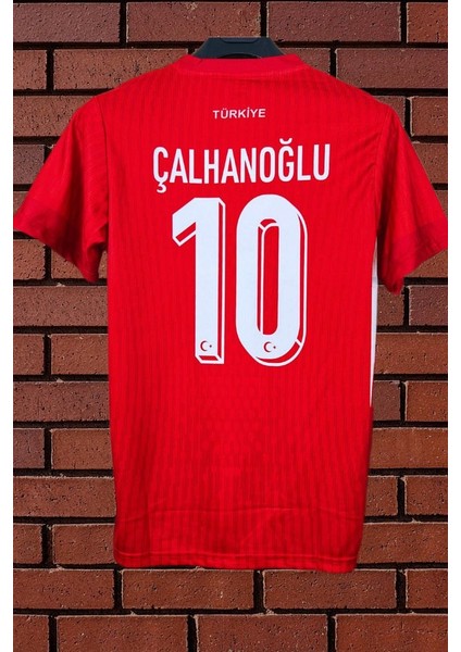 Hakan Çalhanoğlu Türkiye 2024 Avrupa Şampiyonası Çocuk Kırmızı Forması (Forma Şort Çorap)