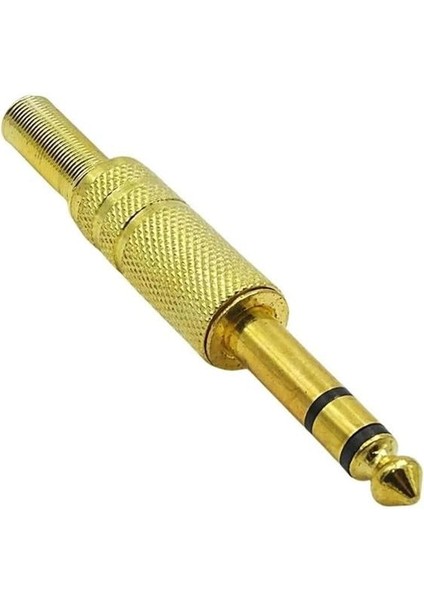 Powermaster PM-2227 Gitar Jack Stereo Sarı Gold Metal