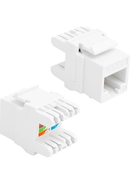 RJ45 Cat6 Şase 180 Derece Keystone Jack