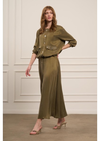 Kadın Cupra Etekli Takım Haki