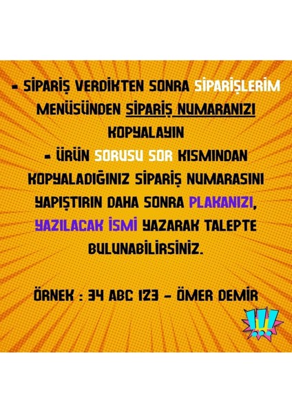 Kişiye Özel Uzun Plaka Anahtarlık