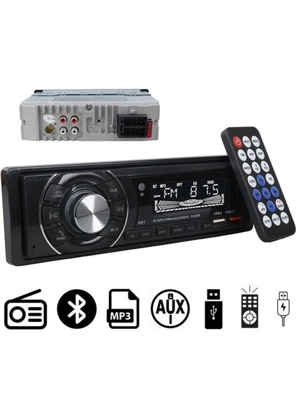 Carstar CS-950 Çift Usb/sd/fm/aux/bluetooth Kumandalı Oto Teyp 4X60 Watt
