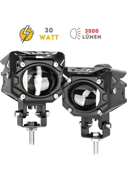 Fighter S 20W Çakarlı Motosiklet LED Sis Farı indirimleri