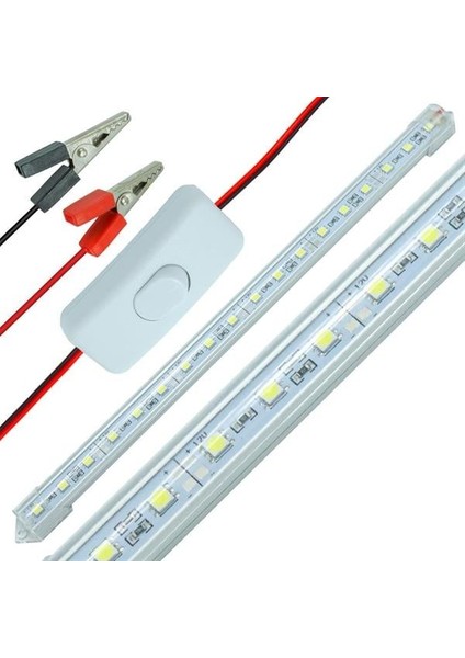 Powermaster PM-11057 30 cm Akü Maşalı 12 Volt - 5 Watt T8 LED Bar Ampul