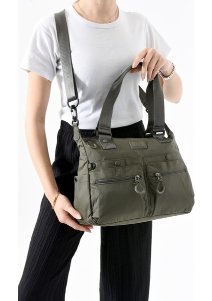 571 Collections Çanta Ultra Hafif Su Geçirmez Çok Cepli Omuz Çantası (Model: 571-13-9M)
