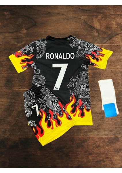 Reall-Madrid Cristiano Ronaldo Özel Tasarım Alevli Çocuk Forması fiyatları