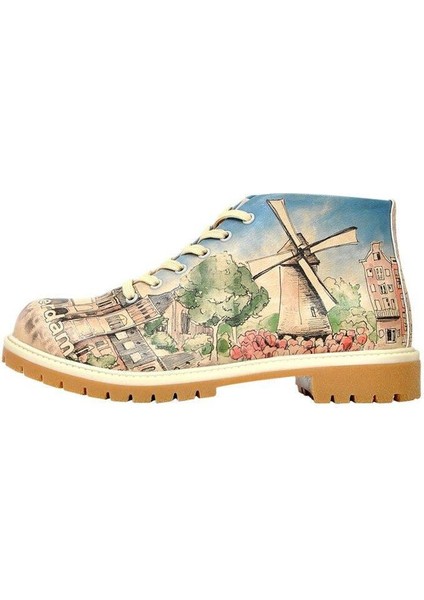 Kadın Vegan Deri Çok Renkli Fermuarlı Kısa Bot - Little By Little One Travels Far Tasarım fiyatları