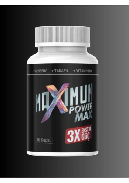 Maximum Power Max 3x Effect Erkeklere Özel Ekstra Güç Performans Sertlik 30'lu