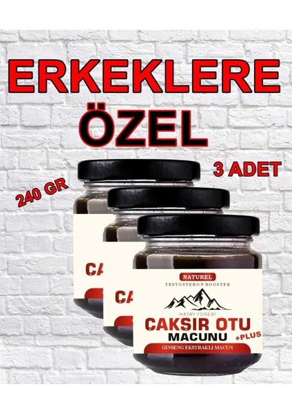 Hatay Yöresi Çakşır Otu Erkeklere Özel Performans Yükseltici Bitkisel Macun 240 gr x 3 Adet