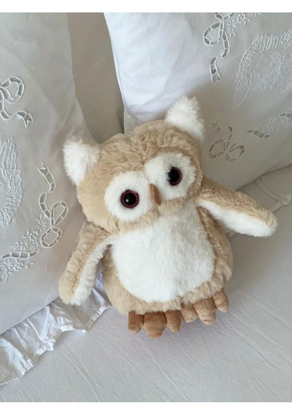 Çocuk Sevimli Baykuş Oyun&uyku Arkadaşı Peluş Yastık Krem 25 cm fiyatları