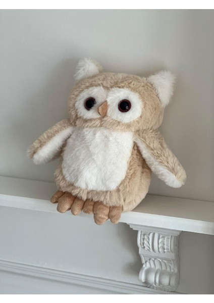 Çocuk Sevimli Baykuş Oyun&uyku Arkadaşı Peluş Yastık Krem 25 cm modelleri