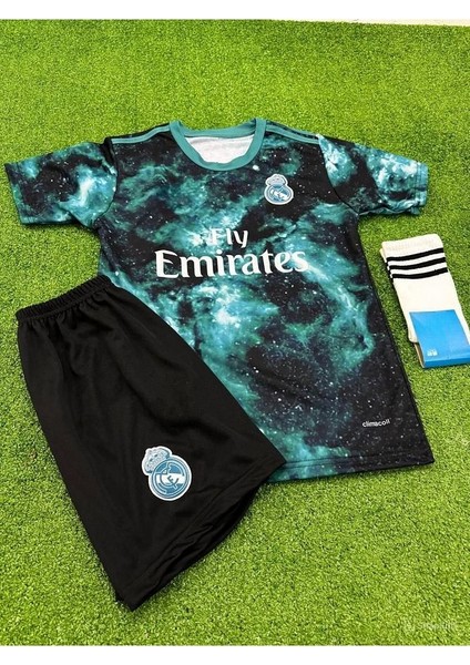 Real Madrid C.ronaldo Çocuk Forması Mavi Siyah