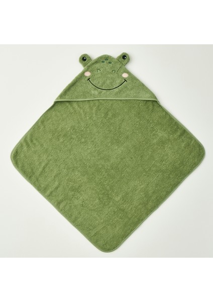 %100 Pamuk Frog Kundak Havlu Yeşil (75X75 Cm)