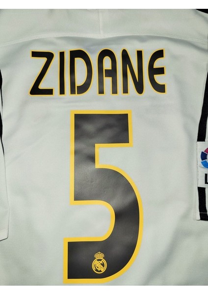 Real Madrid Los Galacticos #5 Zinédine Zidane Futbol Forması Uzun Kollu fiyatları