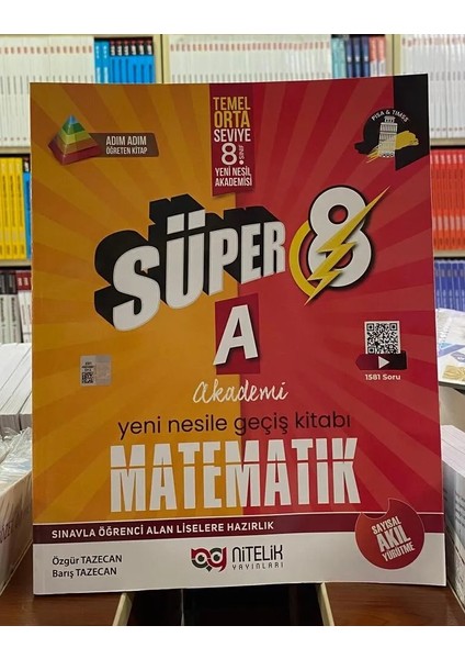 8.sınıf Matematik Süper A Yeni Nesile Geçiş Kitabı Temel Orta Seviye