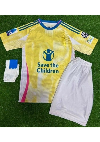 J.u.v.e.n.t.u.s Kenan Yıldız 10 Numara Deplasman Sarı Çocuk Forma Takımı 3'lü Set Çorap Hediyeli fiyatları