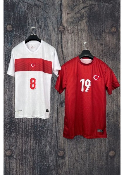 Euro 2024 T.ü.r.k.i.y.e Milli Takım Arda-Güler Beyaz Kenan Yıldız Kırmızı 2 Li Forması