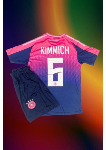 Joshua Kimmich Almanya Euro 2024 Deplasman Pembe Çocuk Forması (Forma Şort Çorap)
