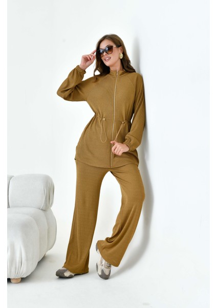 Kadın Örme Takım Camel