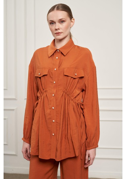 Kadın Pantolonlu Takım Kiremit modelleri