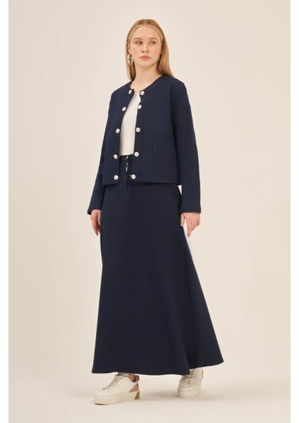 Kadın Kot Etekli Takım Indigo indirimleri