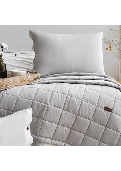 Home Soft Yatak Örtüsü Nevresim Seti 5 Parça-Gri modelleri