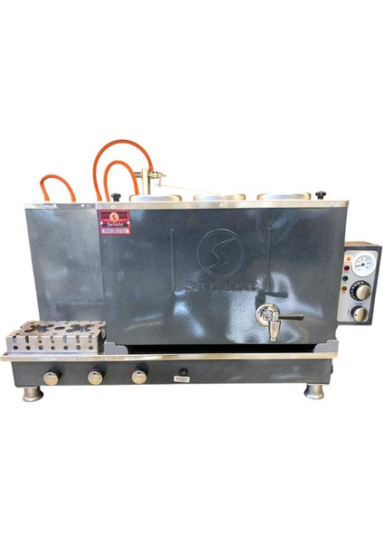 3 Demlikli Chromat Şelale Elektrikli + Gazlı Full Otomatik Çay Kazanı