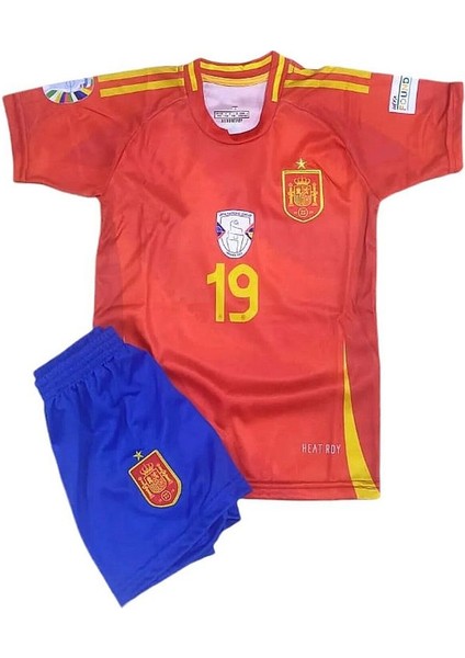 Ispanya Euro 2024 Lamine Yamal 19 Ev Sahibi Forması Çocuk Forması 3 Lü Set